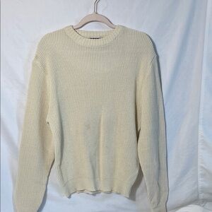 Men's Classic Cream Crewneck Sweater